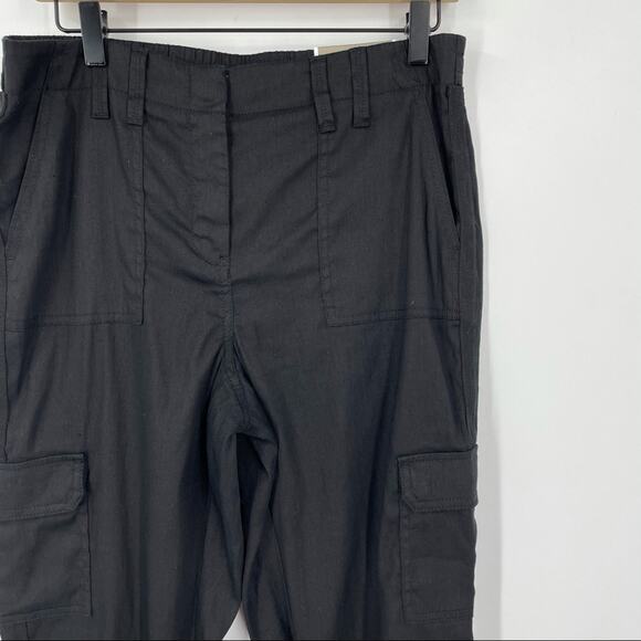 Chicos Black linen blend crop pants size Small - Picture 2 of 10